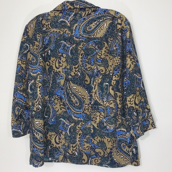 Laura Scott Petite Paisley Blouse, MP - Picture 9 of 10